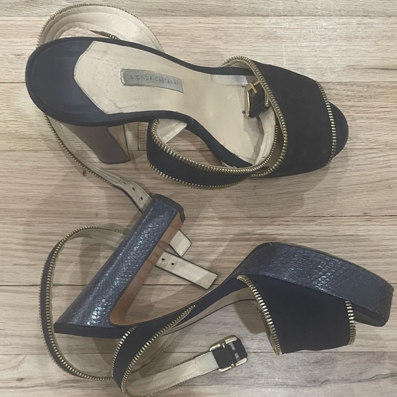 bionda castana platforms (calf and suede mix) size 8 (39), gently used. - Picture 5 of 5